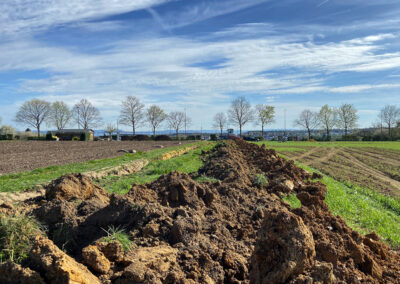 Grabenaktion für Abwasser