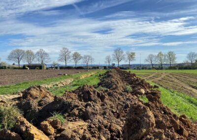 Grabenaktion für Abwasser
